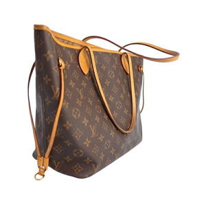 Louis Vuitton Neverfull Tote Brown Leather Monogram Bag